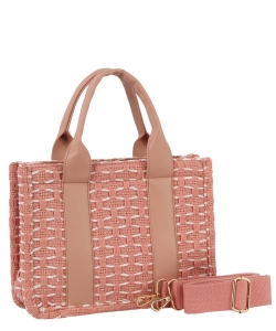 Fashion Honeycomb JQD Tote Bag LE0344 BLUSH